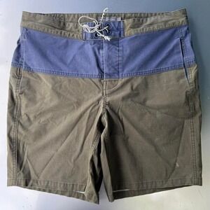 Vintage L.L. Bean Brown and blue board shorts